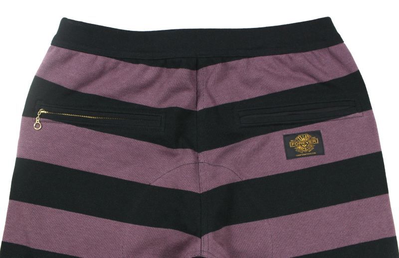 WESTRIDE -BORDER LONG PANTS- BLK×BLFLW