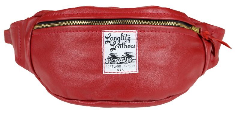 LanglitzLeathers -別注 Inside Pocket Waist Bag- RED(COW HIDE)